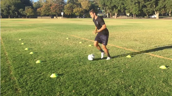 Soccer Cone Training Drill